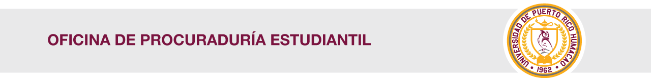 Cintillo de la Oficina de Procuraduría Estudiantil