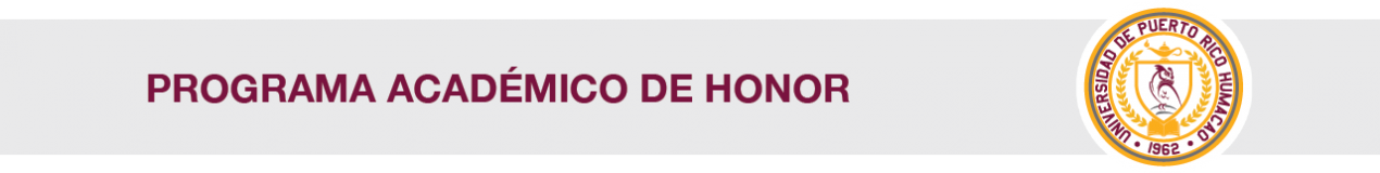 Cintillo Programa Académico de Honor