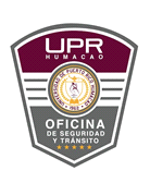 Logo de la oficina de Seguridad y Tránsito de la Universidad de Puerto Rico en Humacao.