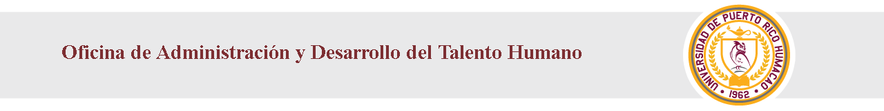Cintillo de la Oficina de Administración y Desarrollo del Talento Humano