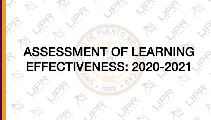 Assessment of Learning Effectiveness Table III Photo
