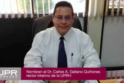 Foto del rector interino de la Universidad de Puerto Rico en Humacao. Doctor Carlos A. Galiano Quiñones.