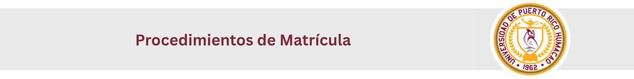 Procedimientos de matricula banner